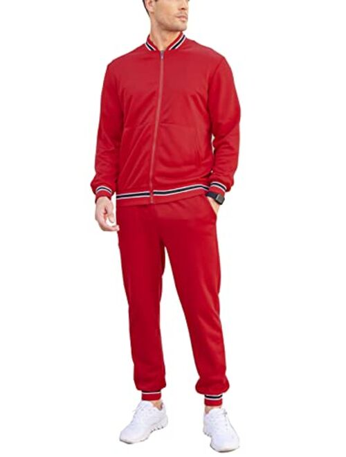 COOFANDY Men's Tracksuit 2 Piece Zip Up Sweatsuits Casual Athletic Jogging Suit Sets With Pockets