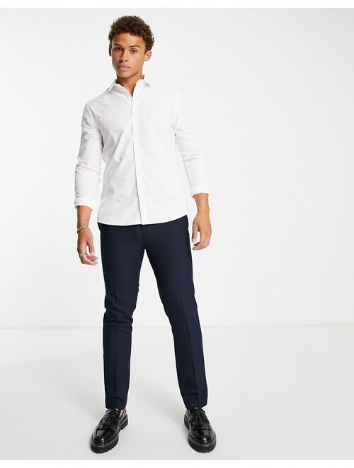 Topman smart shirt in white