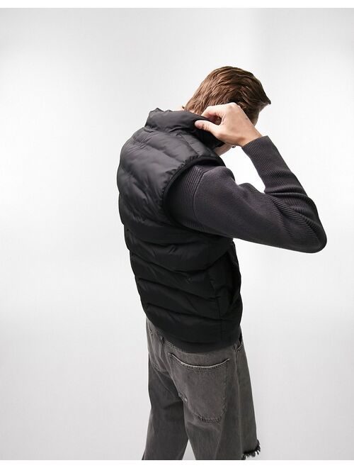 Topman liner vest in black