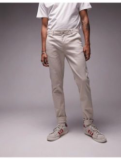 super skinny chino pants in stone