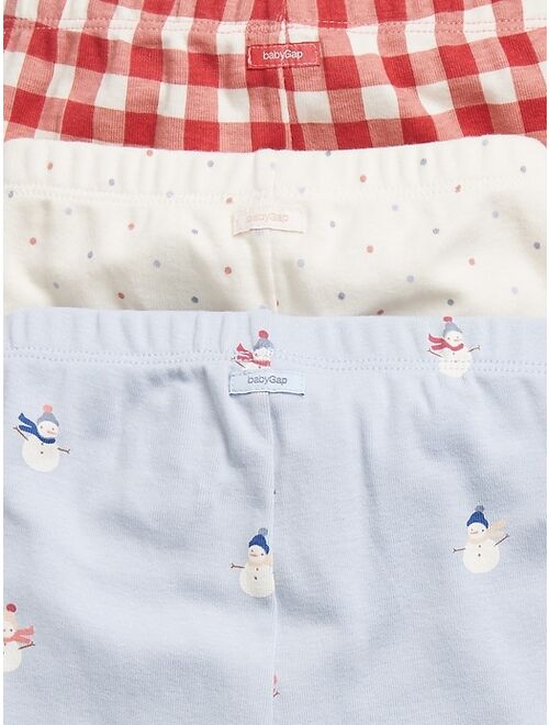 Gap Baby 100% Organic Cotton Print Pull-On Pants (3-Pack)