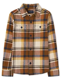 Boys' Long Sleeve Flannel Button Down Shirt