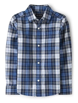 Boys' Long Sleeve Flannel Button Down Shirt