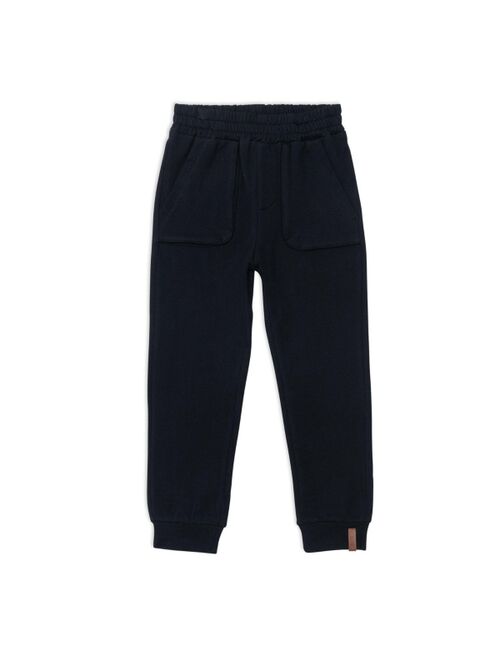 DEUX PAR DEUX Boy Fleece Sweatpants Solid Black - Child