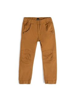 Boy Stretch Twill Jogger Brown Yellow - Child