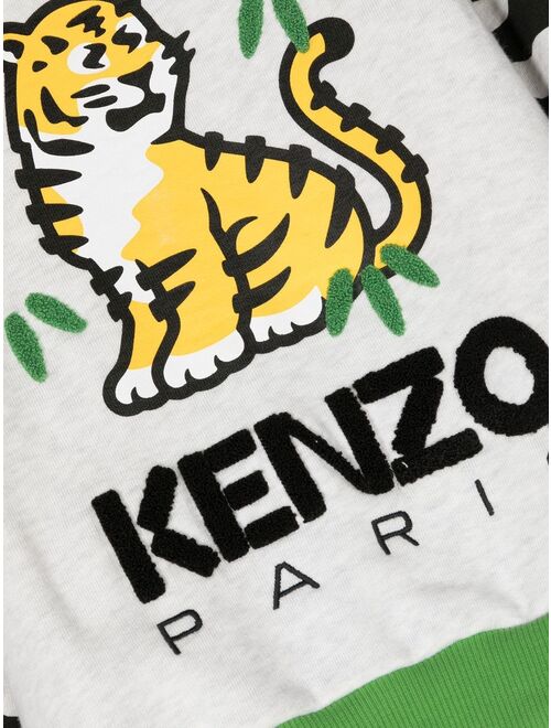 Kenzo Kids Kotora Tiger logo-print sweatshirt