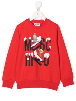 Kids graphic logo-print sweatshirt