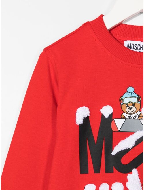 Moschino Kids graphic logo-print sweatshirt