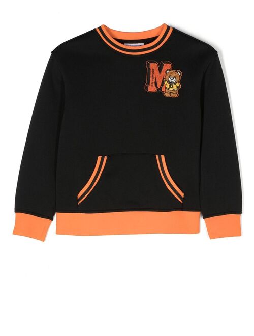 Moschino Kids Teddy Bear patch sweatshirt