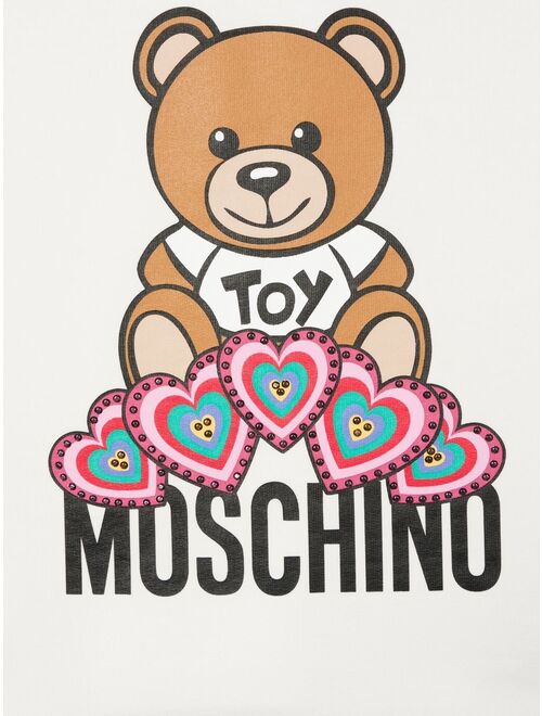 Moschino Kids Teddy Bear-print cotton sweatshirt