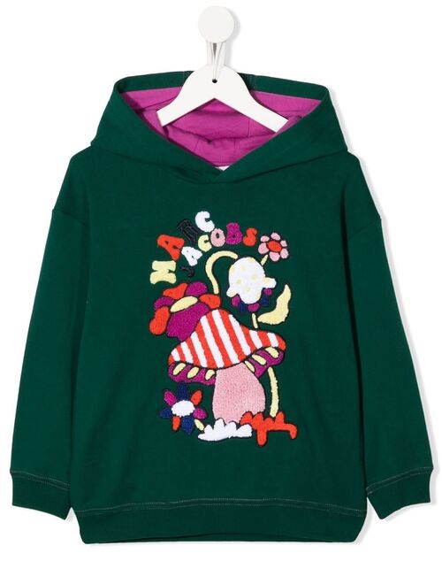 Marc Jacobs Kids graphic-embroidered fleece hoodie