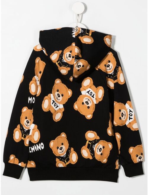 Moschino Kids Teddy Bear-print half-zip hoodie