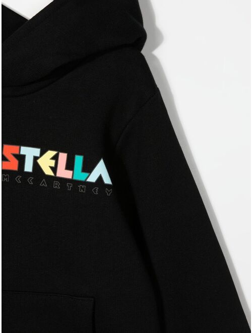 graphic-print pullover hoodie