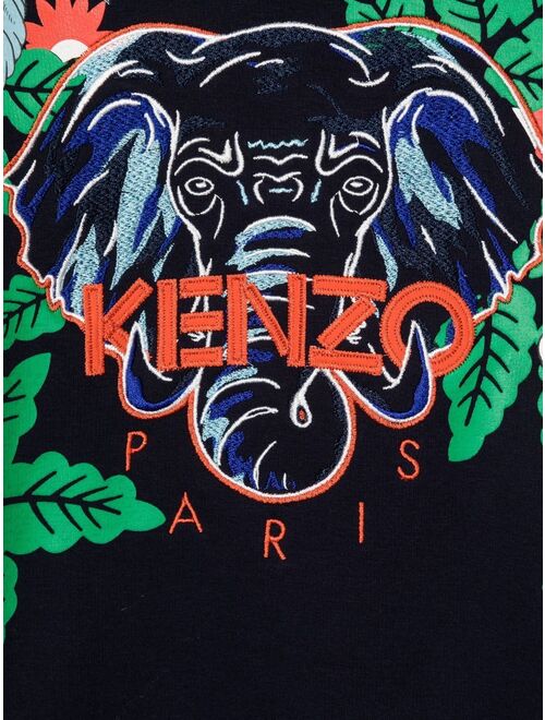 Kenzo Kids Elephant-motif embroidered sweatshirt