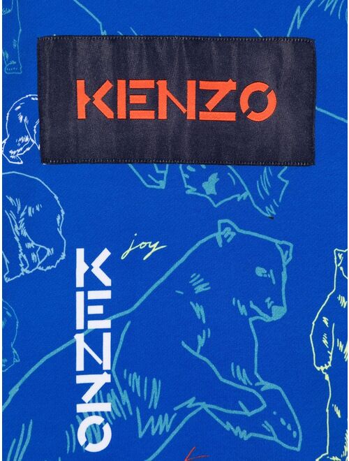 Kenzo animal-print logo-patch sweatshirt