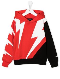 Neil Barrett Kids lightning bolt-print hoodie