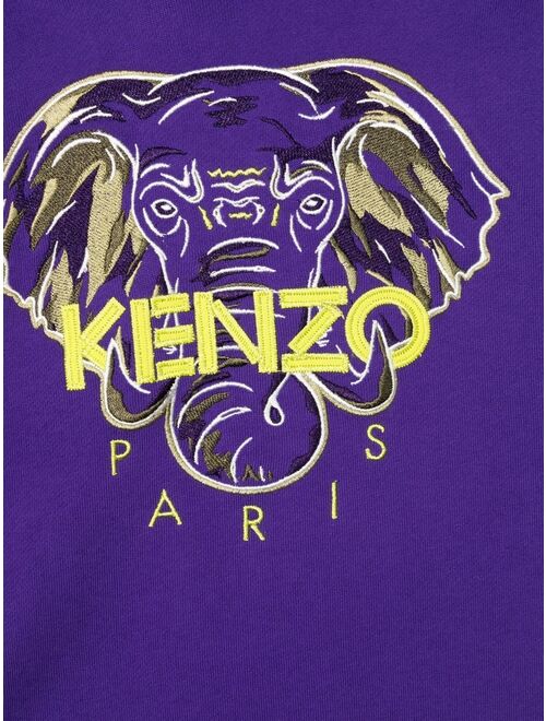 Kenzo Kids embroidered-logo detail hoodie