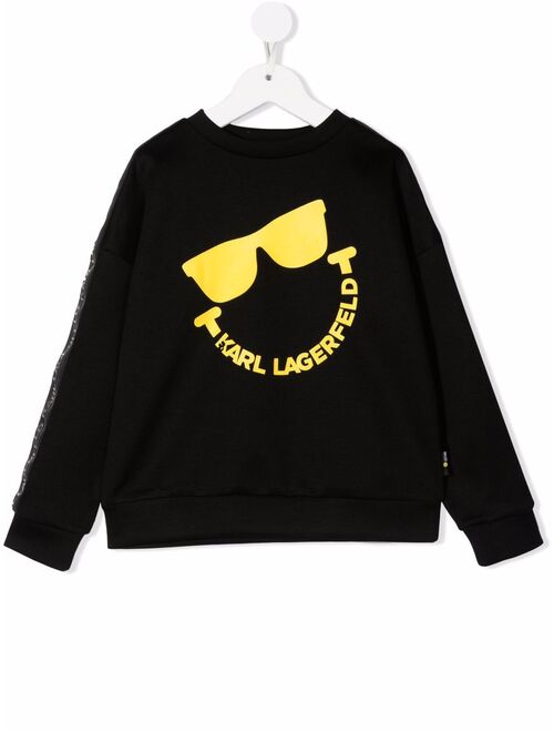 Karl Lagerfeld Kids logo-print cotton sweatshirt