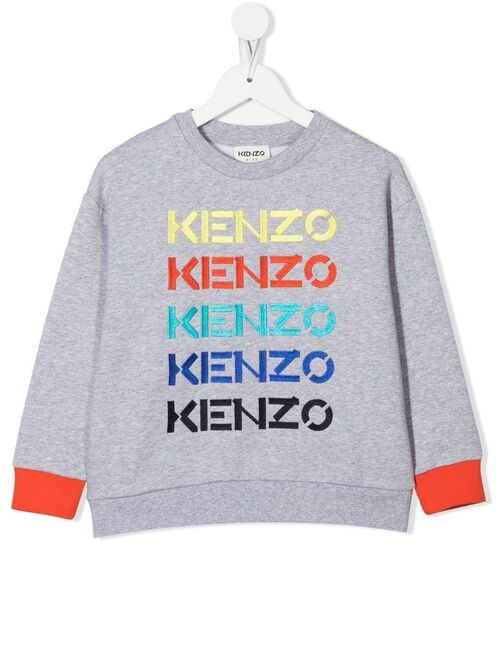 Kenzo Kids logo-embroidered sweatshirt