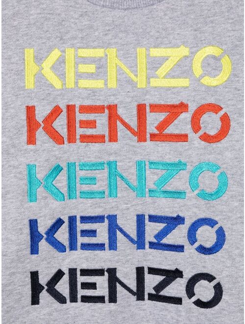 Kenzo Kids logo-embroidered sweatshirt