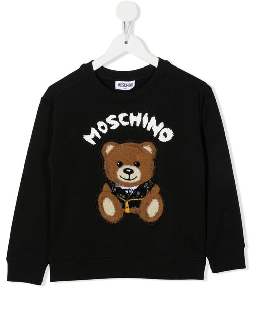 Moschino Kids logo-print cotton sweatshirt