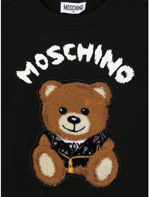 Moschino Kids logo-print cotton sweatshirt