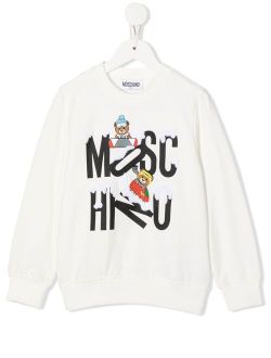 Kids graphic logo-print sweatshirt