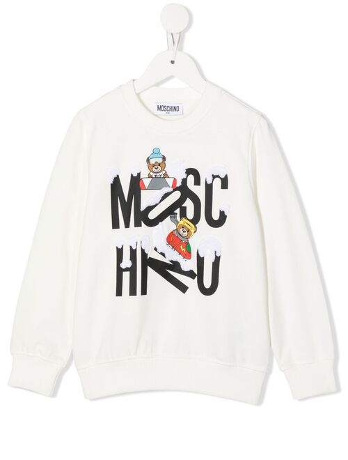 Moschino Kids graphic logo-print sweatshirt