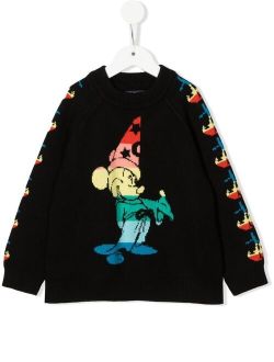 Kids Mickey Mouse-intarsia jumper