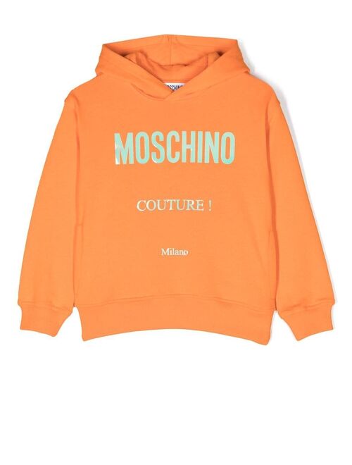 Moschino Kids logo-print hoodie