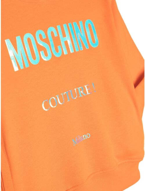 Moschino Kids logo-print hoodie