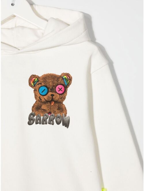 Barrow kids logo-print cotton hoodie