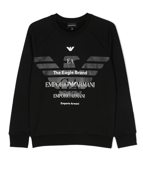 Emporio Armani Kids logo-print long-sleeve sweatshirt