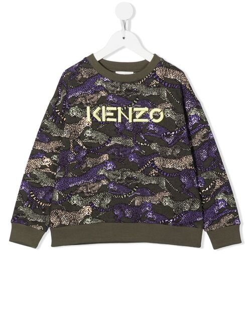 Kenzo animal-print branded sweatshirt