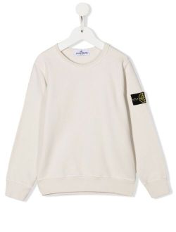 Junior logo-patch sweatshirt