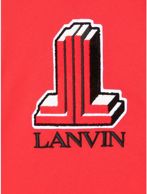 Lanvin Enfant embroidered-logo organic cotton sweatshirt