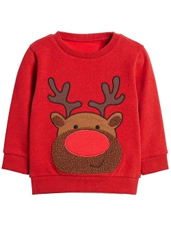 Funnymore Baby Toddler Boy's Cotton Crewneck Sweatshirt Christmas Clothing 1-7Y