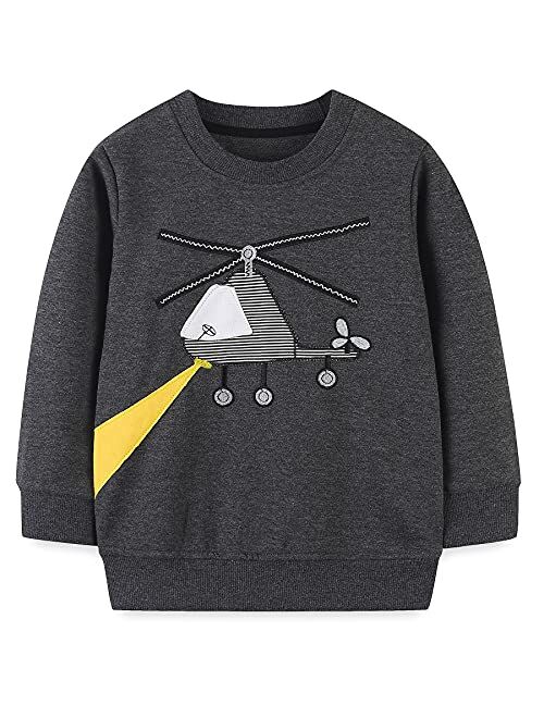 Funnymore Baby Toddler Boy's Cotton Crewneck Sweatshirt Christmas Clothing 1-7Y