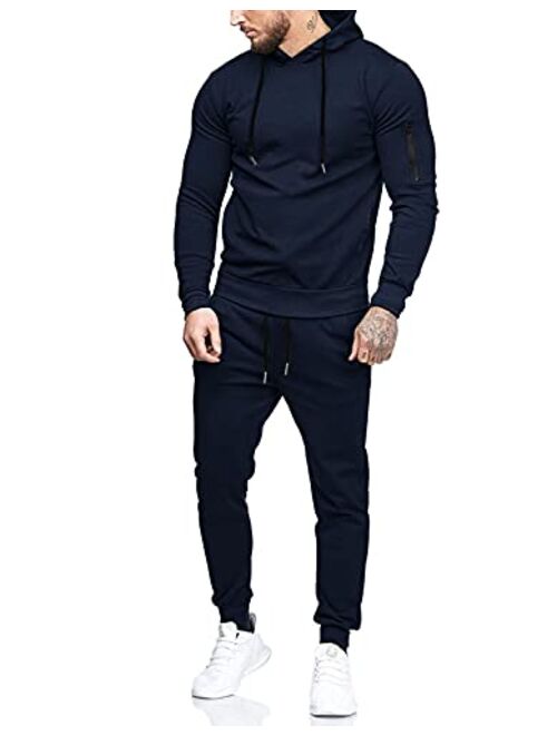 COOFANDY Men's Tracksuit 2 Piece Hooded Athletic Sweatsuits Casual Running Jogging Sport Suit Sets