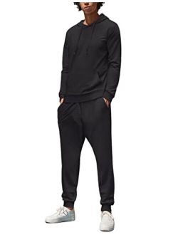 Men's Tracksuit 2 Piece Hoodie Sweatsuit Sets Long Sleeve Athletic Suit Fashion Sports Suit