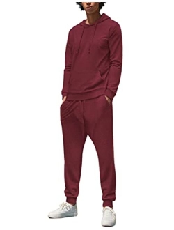 Men's Tracksuit 2 Piece Hoodie Sweatsuit Sets Long Sleeve Athletic Suit Fashion Sports Suit