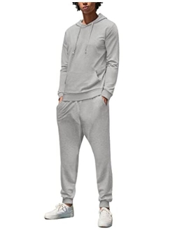 Men's Tracksuit 2 Piece Hoodie Sweatsuit Sets Long Sleeve Athletic Suit Fashion Sports Suit