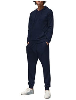 Men's Tracksuit 2 Piece Hoodie Sweatsuit Sets Long Sleeve Athletic Suit Fashion Sports Suit