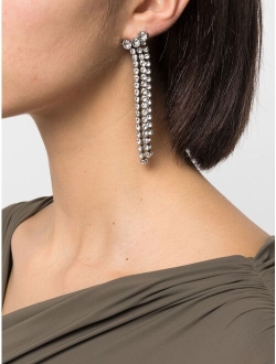 asymmetric crystal drop earrings