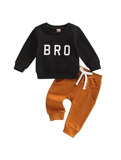 Ma&Baby Newbron Baby Girls Boys Clothes Letter Printed Long Sleeve Romper Hooded Sweatshirts Pants Outfits