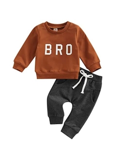 Ma&Baby Newbron Baby Girls Boys Clothes Letter Printed Long Sleeve Romper Hooded Sweatshirts Pants Outfits