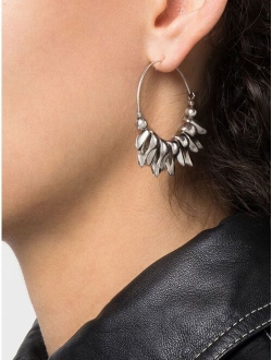charm-hoop earrings