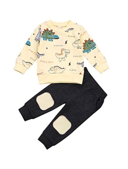 Ma&Baby Toddler Infant Baby Boy Girls Clothes Hoodie Fall Winter Sweatsuit Pants Gender Neutral Long Sleeve Outfit Set