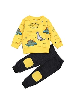 Ma&Baby Toddler Infant Baby Boy Girls Clothes Hoodie Fall Winter Sweatsuit Pants Gender Neutral Long Sleeve Outfit Set