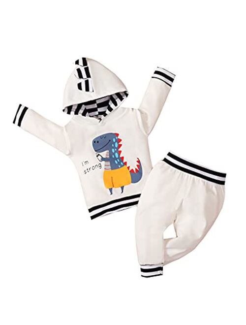 Ma&Baby Toddler Infant Baby Boy Girls Clothes Hoodie Fall Winter Sweatsuit Pants Gender Neutral Long Sleeve Outfit Set